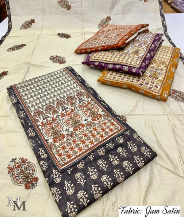 Jaipuri Cotton Dress Material and Work Dupatta